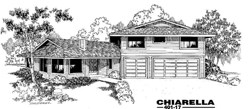 Front view of Contemporary home (ThePlanCollection: House Plan #145-1045)