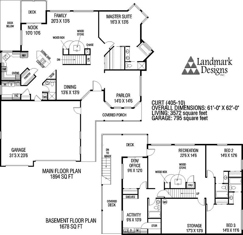 Floor Plan First Story of Plan #145-1057
