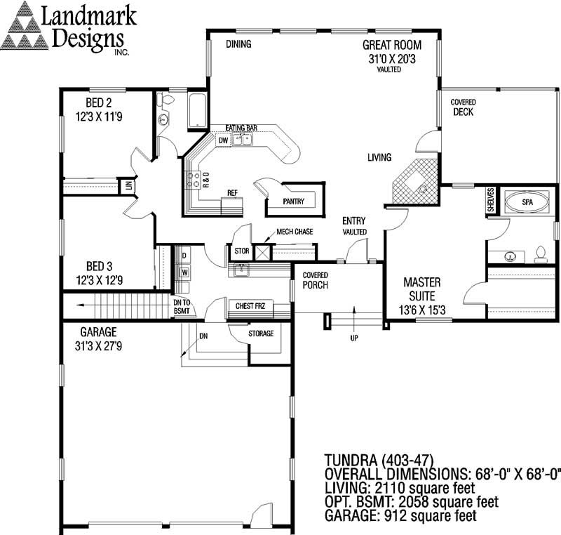 Floor Plan First Story of Plan #145-1076
