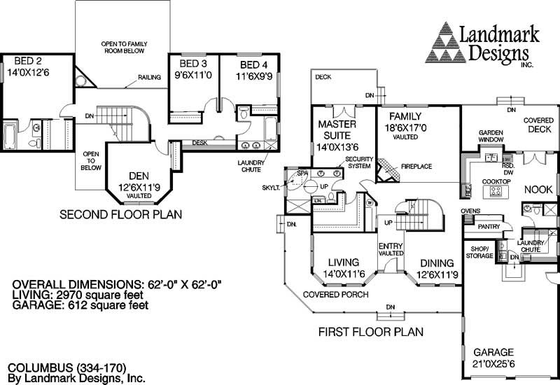 Floor Plan First Story of Country Plan #145-1090