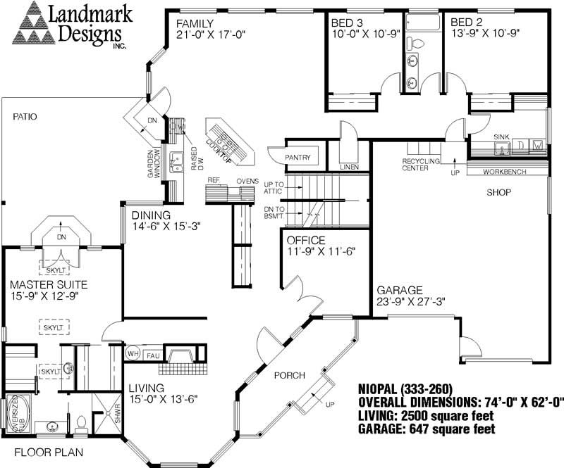 Floor Plan First Story of Plan #145-1103
