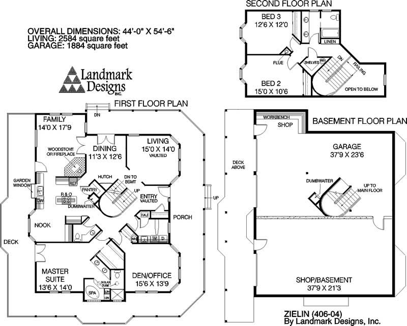 Floor Plan First Story of Plan #145-1116
