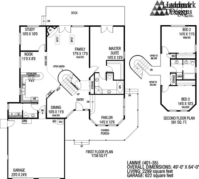 Floor Plan First Story of Contemporary Plan #145-1121