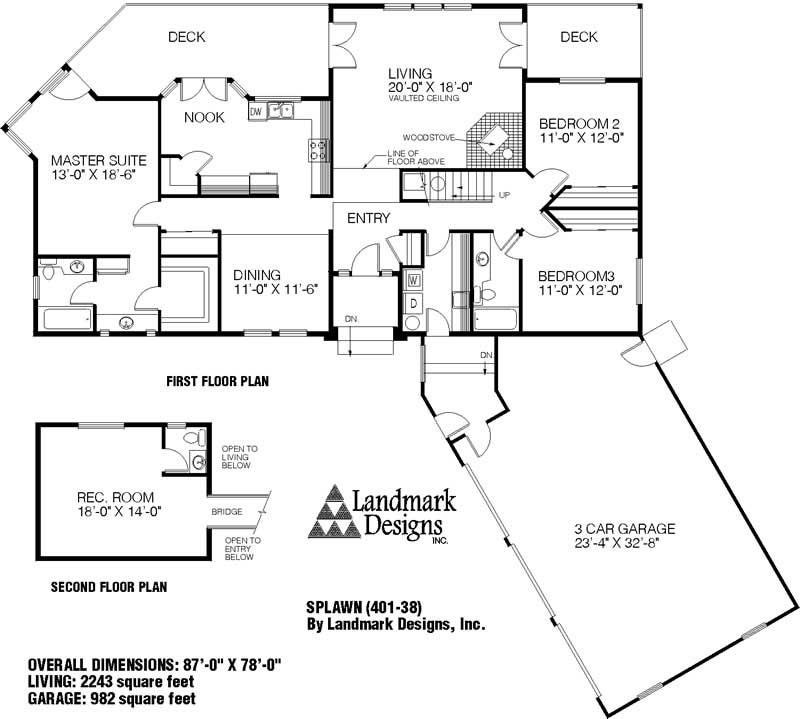 Floor Plan First Story of Plan #145-1122