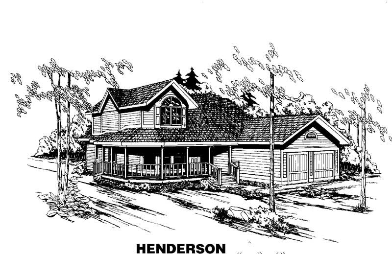 Front view of Farmhouse home (ThePlanCollection: House Plan #145-1123)