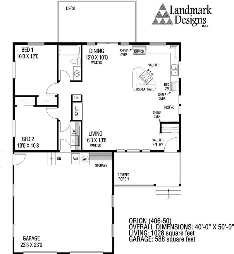 Floor Plan First Story of Country Plan #145-1127