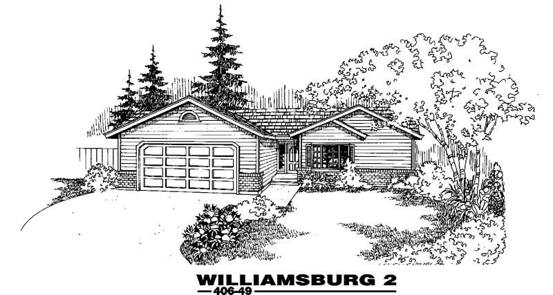 Front view of Country home (ThePlanCollection: House Plan #145-1128)