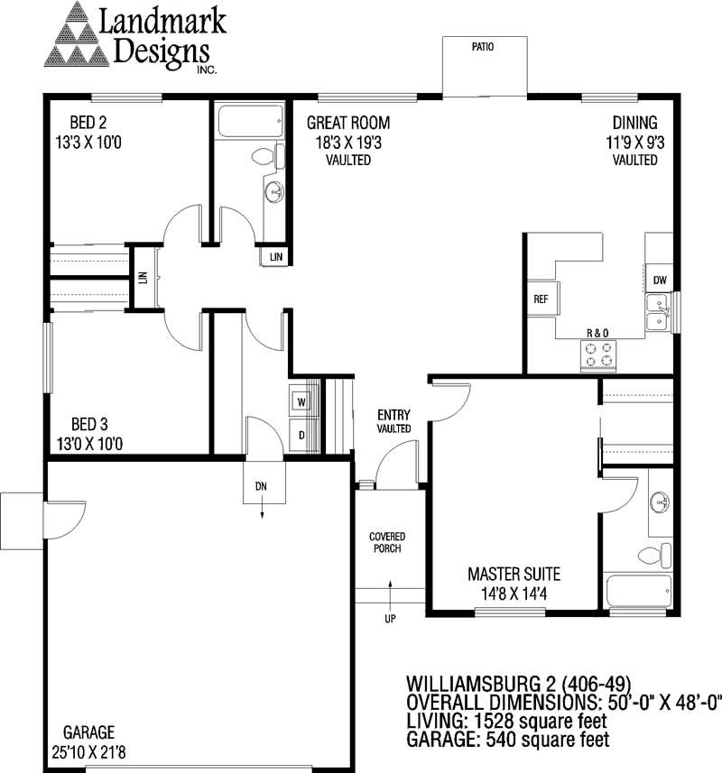 Floor Plan First Story of Plan #145-1128