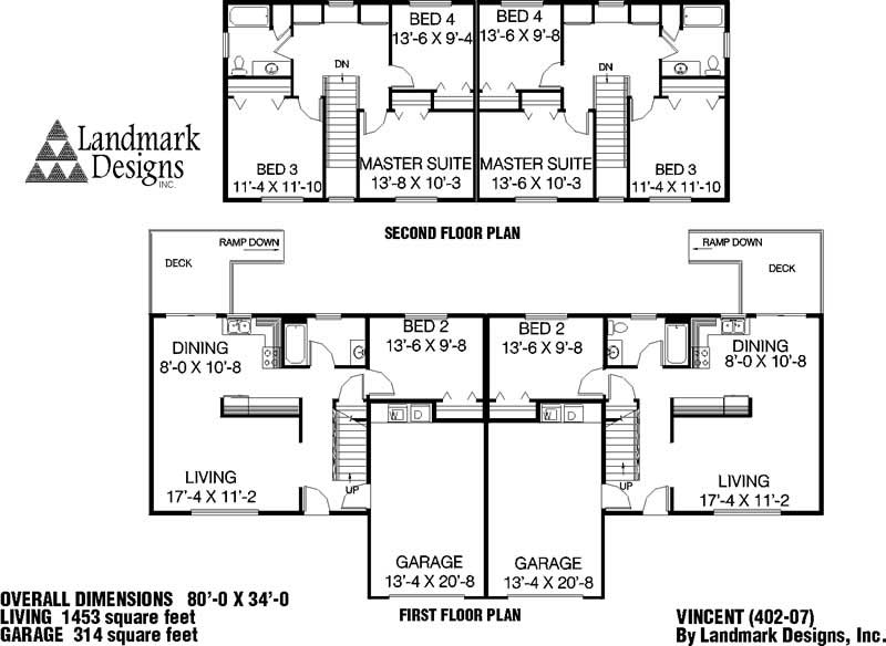 Floor Plan First Story of Multi-Unit Plan #145-1136