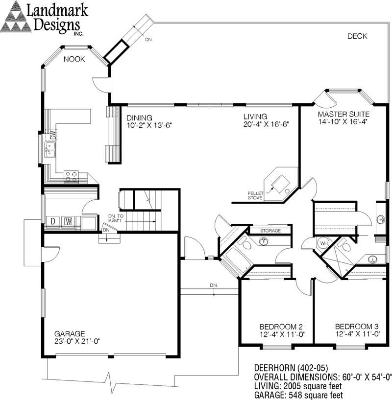 Floor Plan First Story of Plan #145-1137