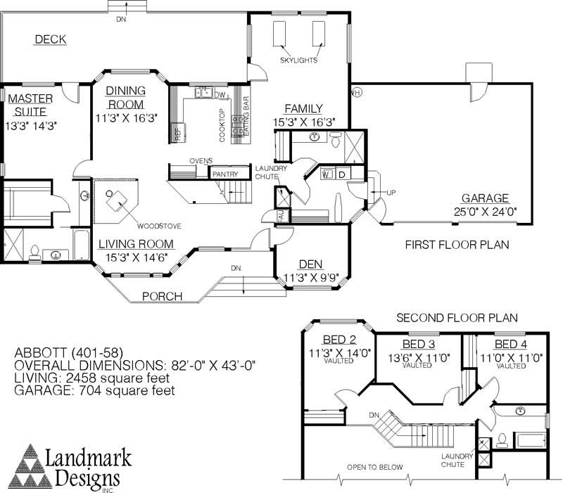 Floor Plan First Story of Country Plan #145-1144