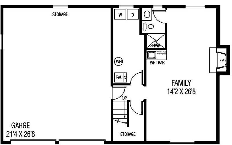 Floor Plan Second Story of Small House Plans #145-1169