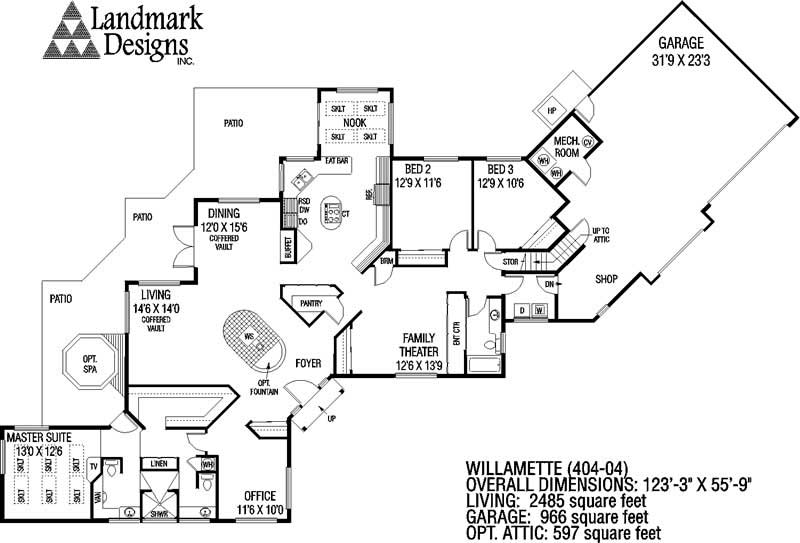 Floor Plan First Story of Plan #145-1188