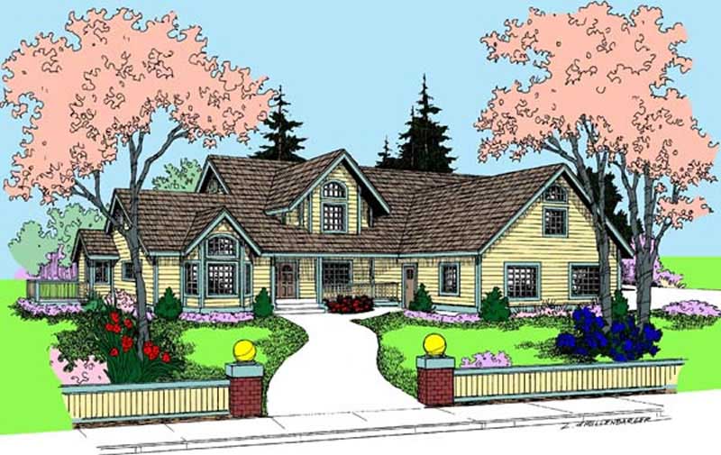 Front view of Contemporary home (ThePlanCollection: House Plan #145-1198)