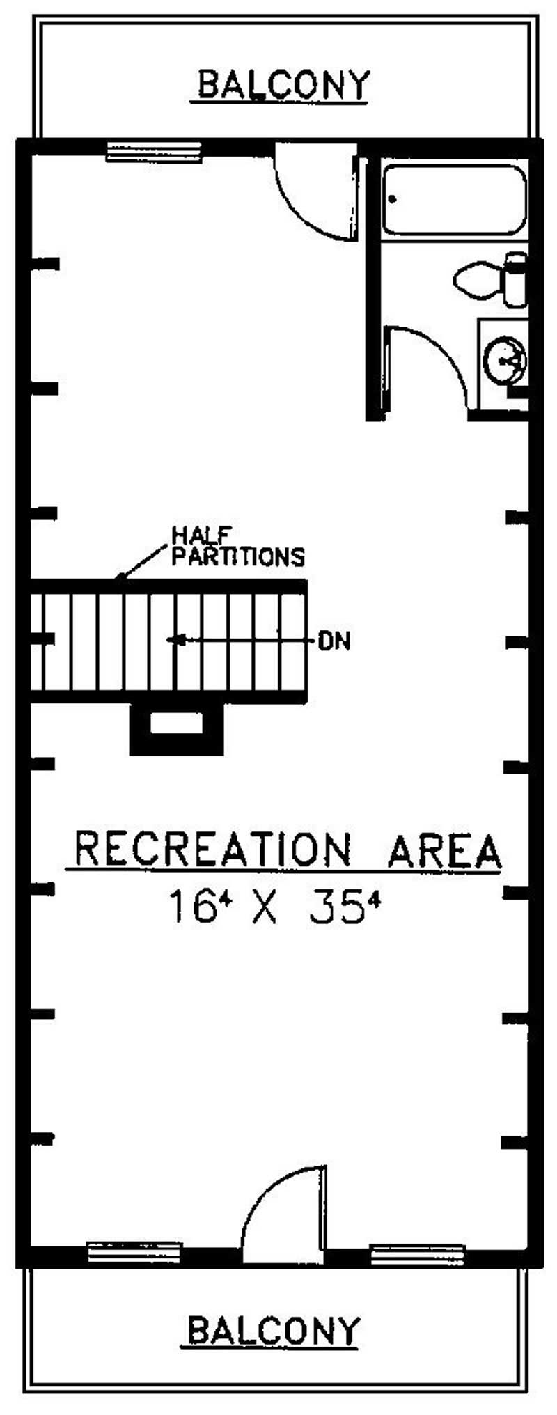 Floor Plan Second Story of Log Cabin Plan #145-1202
