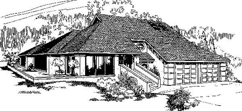 Front view of Traditional home (ThePlanCollection: House Plan #145-1209)