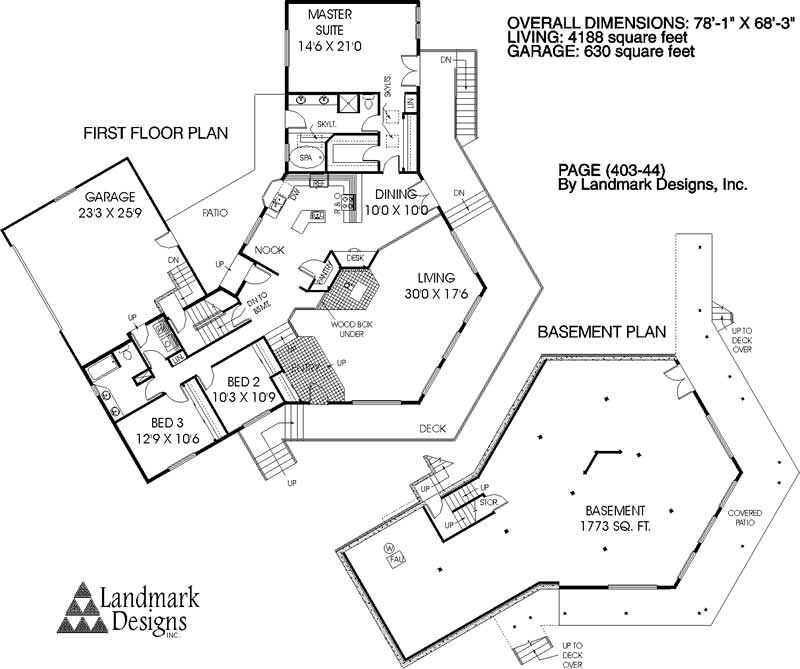 Floor Plan First Story of Plan #145-1244