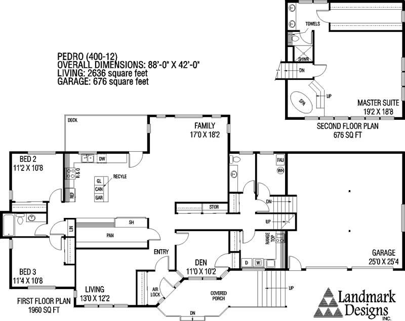 Floor Plan First Story of Plan #145-1263