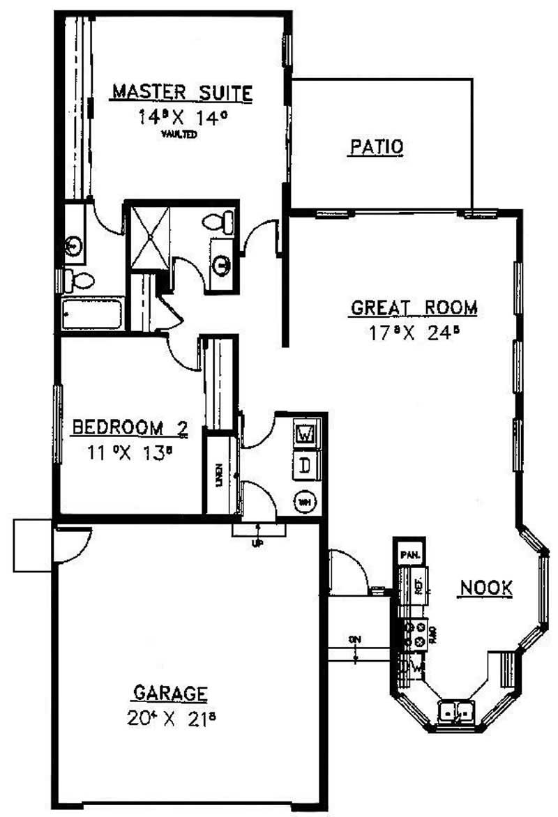 Floor Plan First Story of Georgian Plan #145-1273