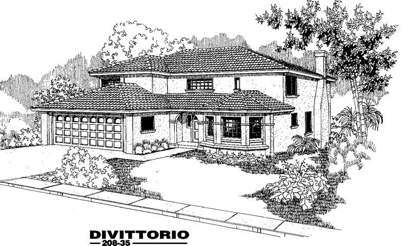 Front view of Contemporary home (ThePlanCollection: House Plan #145-1280)