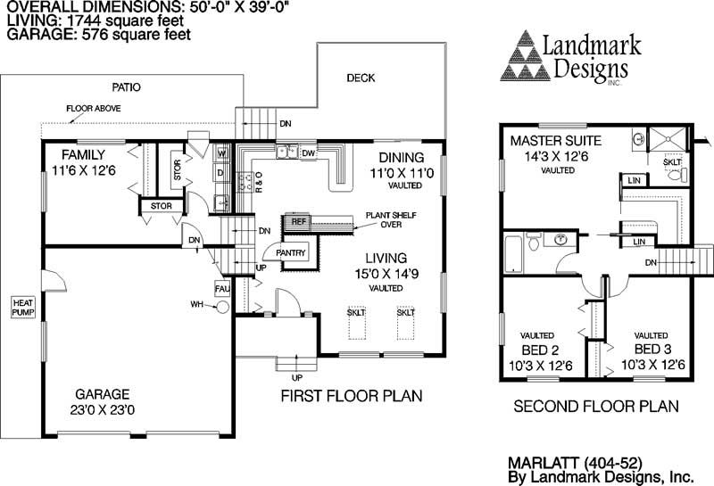 Floor Plan First Story of Small House Plans #145-1319
