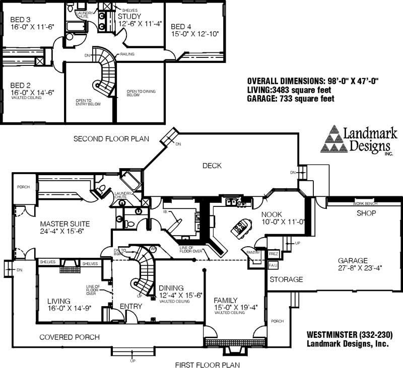Floor Plan First Story of Country Plan #145-1336