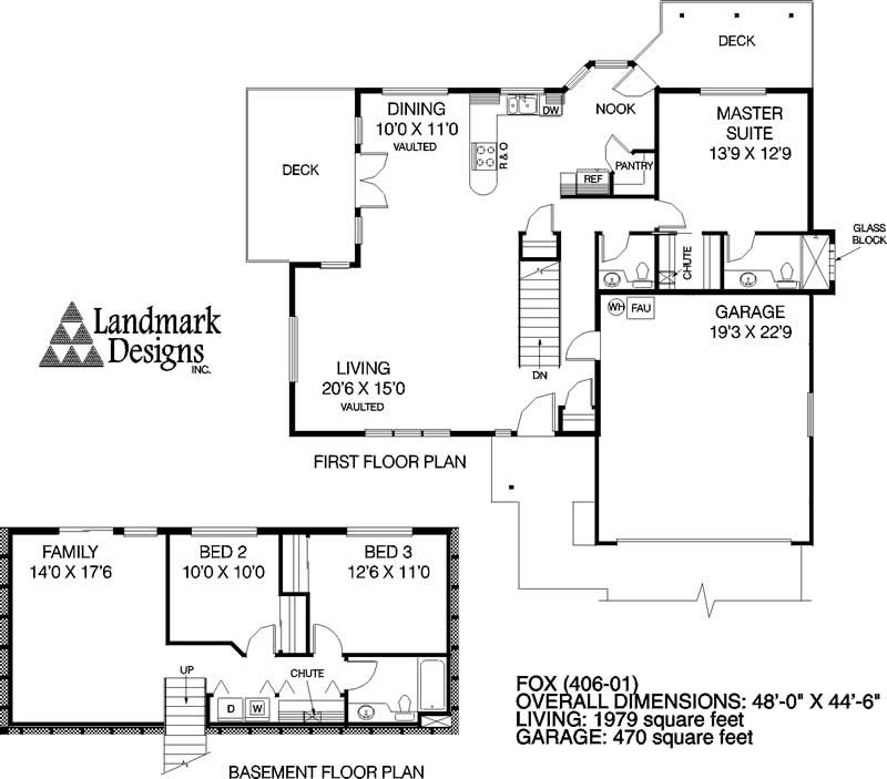 Floor Plan First Story of Small House Plans #145-1339