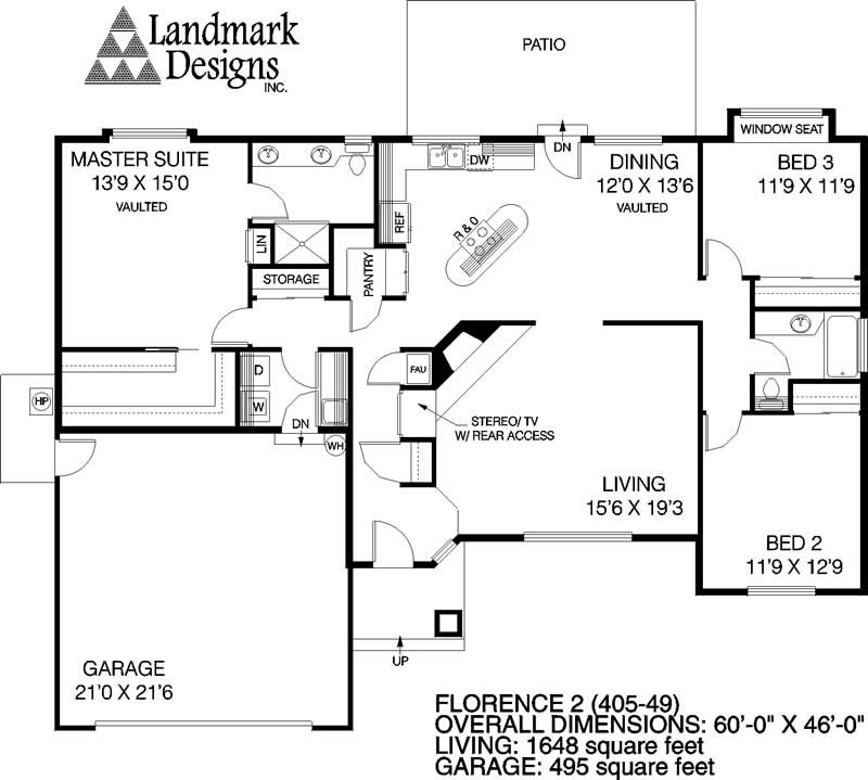 Floor Plan First Story of Plan #145-1346