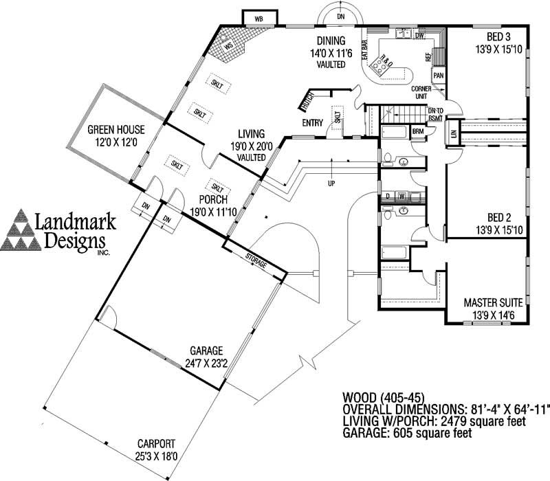 Floor Plan First Story of Plan #145-1347