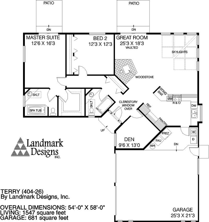 Floor Plan First Story of Plan #145-1362