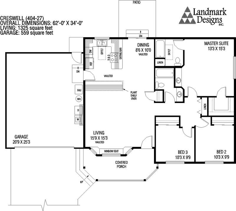 Floor Plan First Story of Country Plan #145-1363