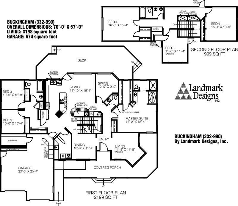 Floor Plan First Story of Plan #145-1368