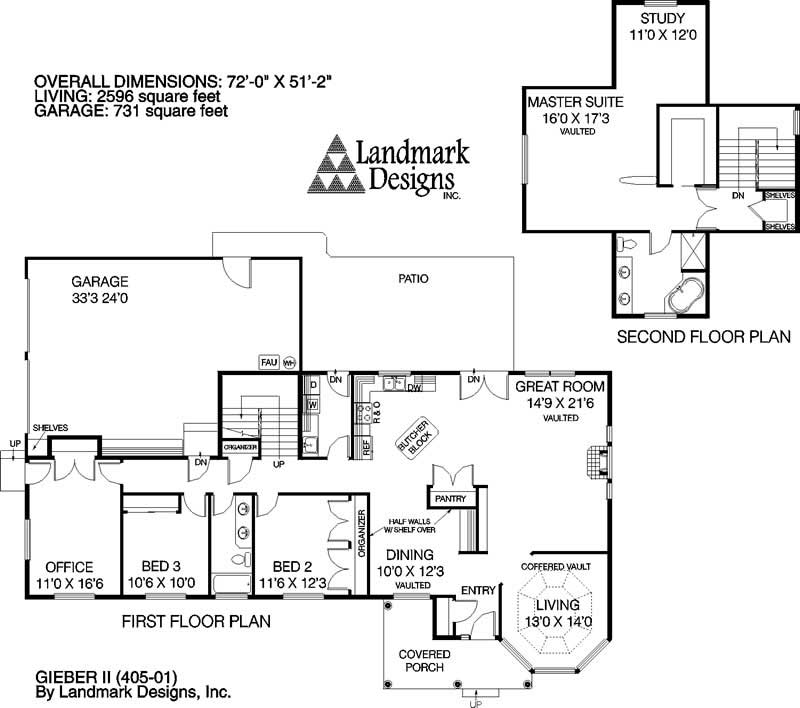 Floor Plan First Story of Country Plan #145-1375