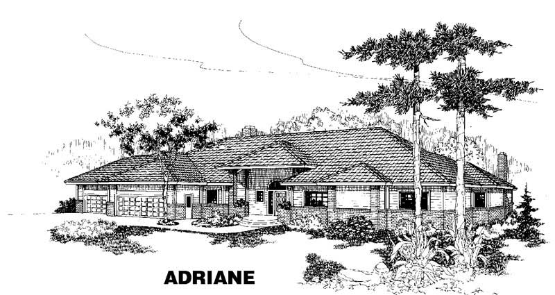 Front view of Contemporary home (ThePlanCollection: House Plan #145-1378)