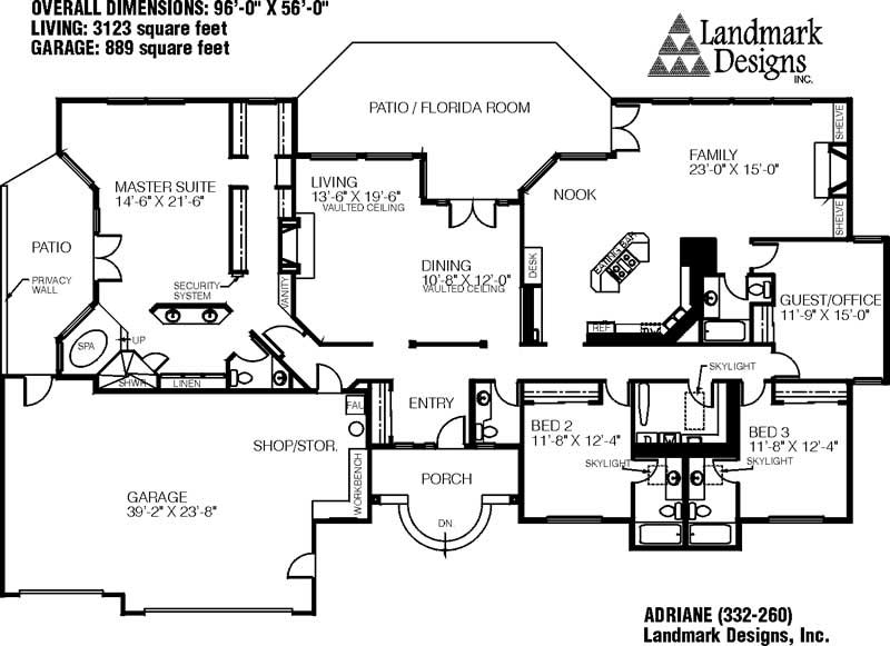 Floor Plan First Story of Contemporary Plan #145-1378