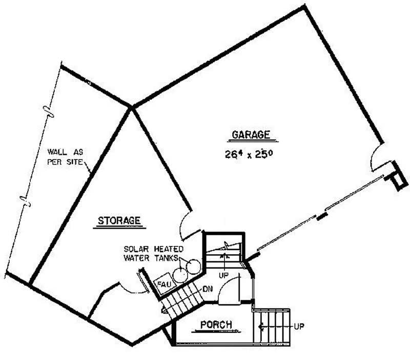 Floor Plan First Story of Contemporary Plan #145-1380