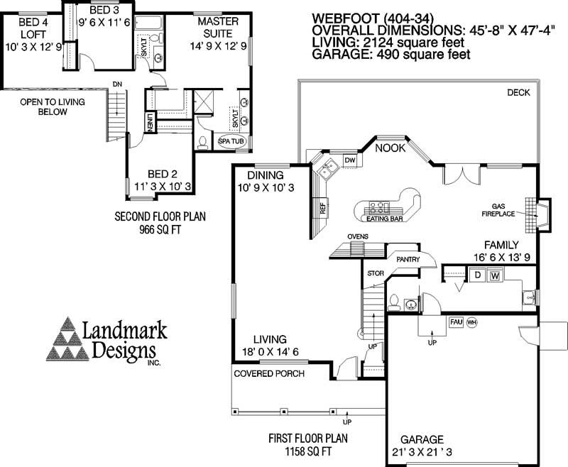 Floor Plan First Story of Plan #145-1382