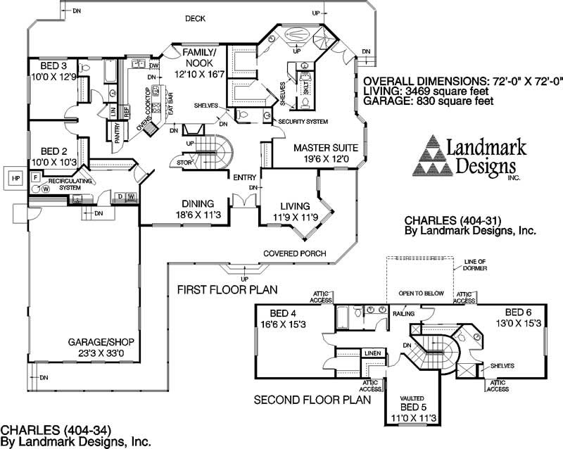 Floor Plan First Story of Plan #145-1383
