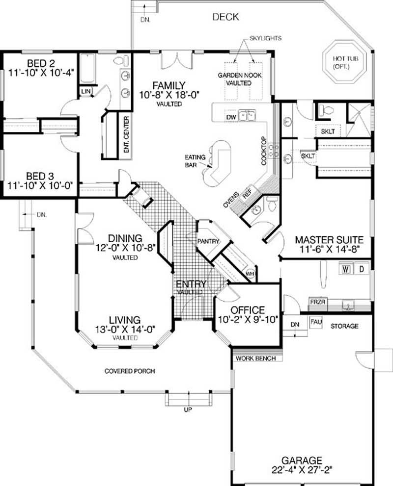 Floor Plan First Story of Plan #145-1384