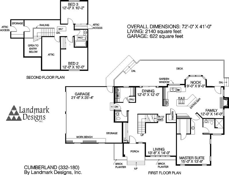Floor Plan First Story of Plan #145-1387