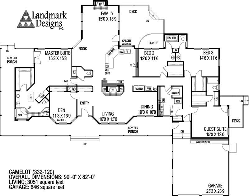 Floor Plan First Story of Plan #145-1395