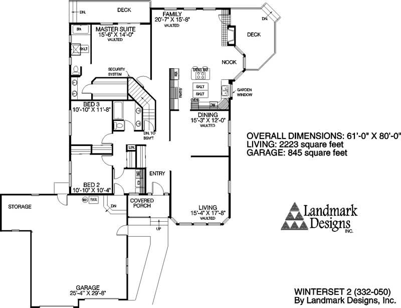 Floor Plan First Story of Plan #145-1400