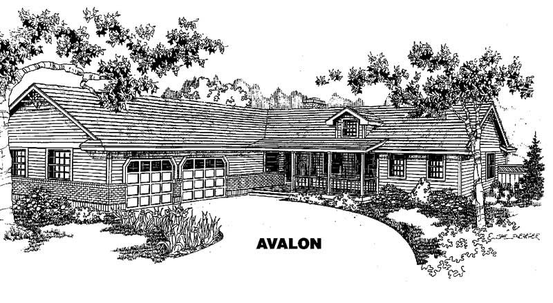Front view of Country home (ThePlanCollection: House Plan #145-1403)