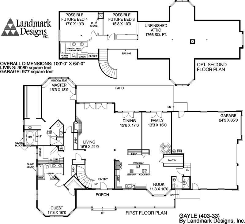 Floor Plan First Story of Plan #145-1409