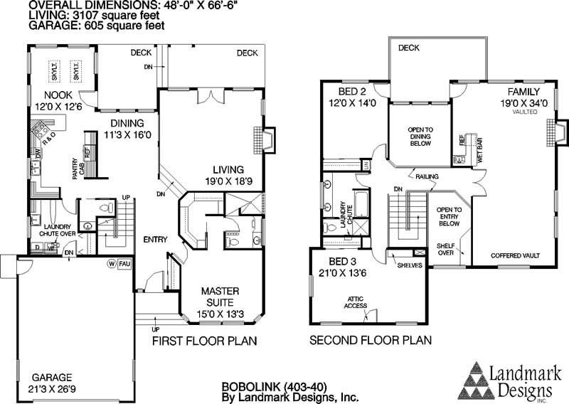 Floor Plan First Story of Plan #145-1418