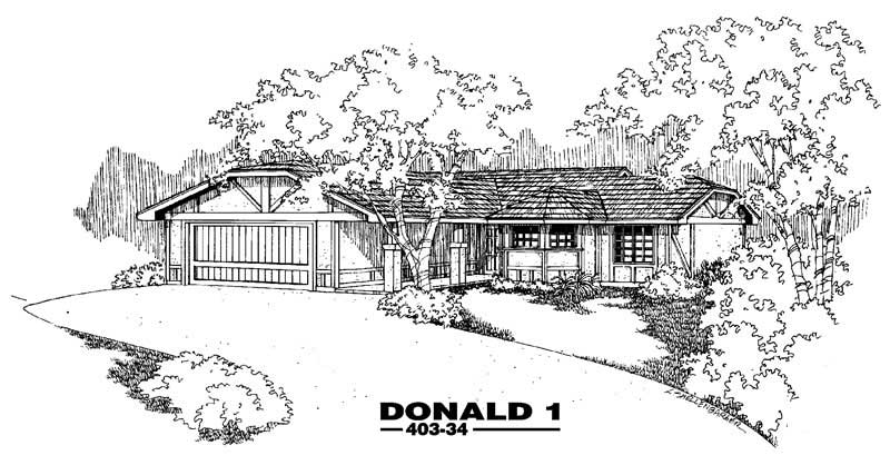 Front view of Contemporary home (ThePlanCollection: House Plan #145-1422)