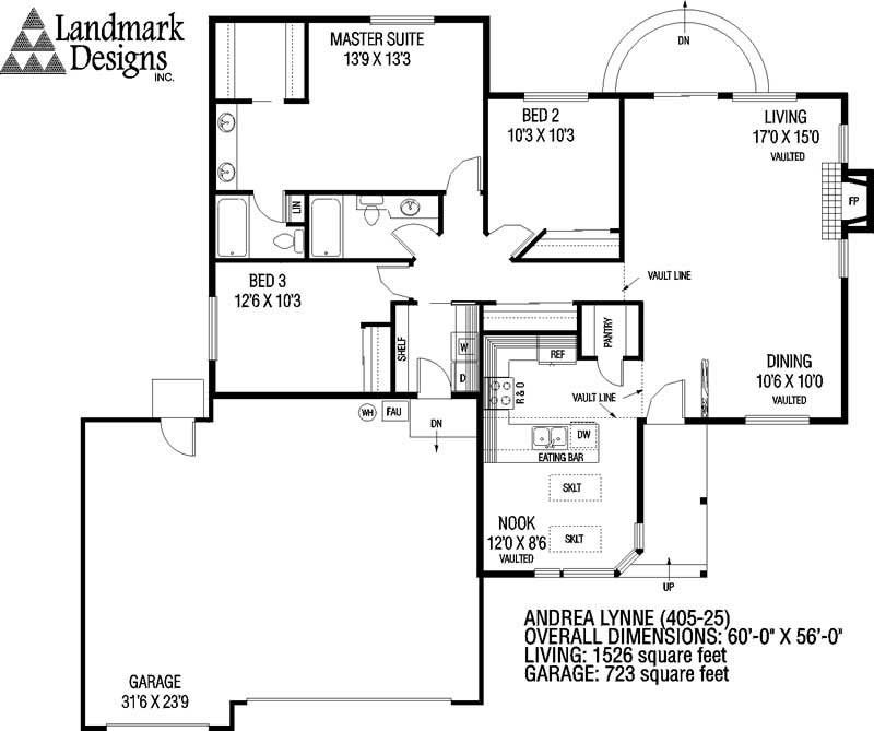 Floor Plan First Story of Plan #145-1426