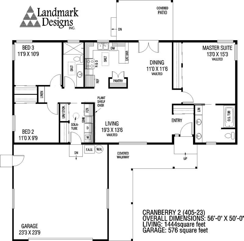 Floor Plan First Story of Country Plan #145-1427