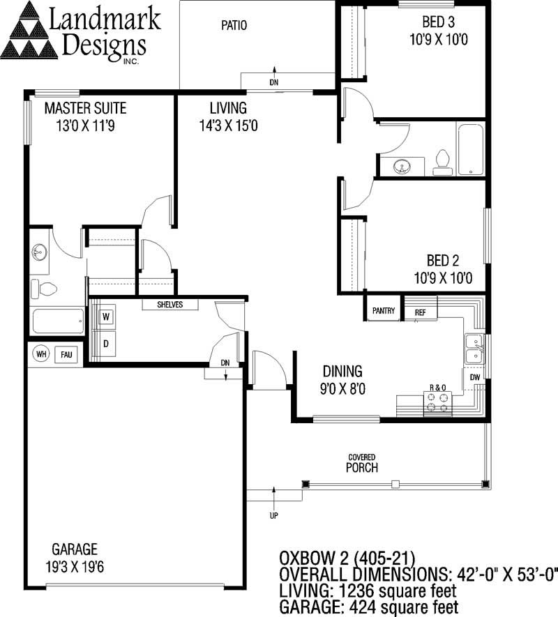 Floor Plan First Story of Country Plan #145-1428