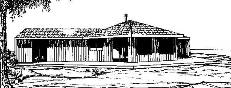 Front view of Small House Plans home (ThePlanCollection: House Plan #145-1445)